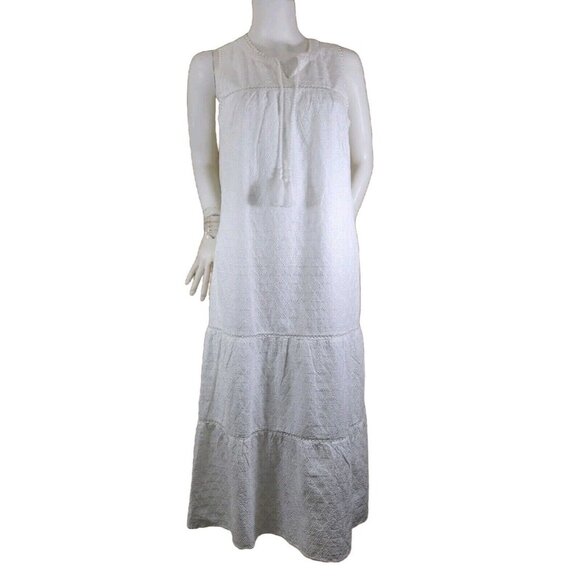 Tommy Bahama Dresses & Skirts - Tommy Bahama Womens Size XS Sleeveless White Eyelet Ruffle Midi Dress NWT --20